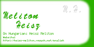 meliton heisz business card